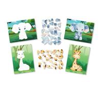 Kit Tableaux Stickers Au Numéro A5 Éléphant Et Girafe 2 Pièces