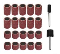Kit Tambour Ponçage 22pcs pour Métal pour bois Kit Tambour Ponçage | Acier et pour cuivre, manchons abrasifs résistants, pour usure lente, parfait pour surfaces dures, durabilité accrue