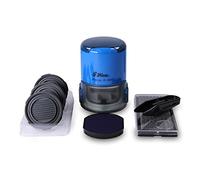 Kit tampon rond à composer soi-même, Shiny R-5842, avec 328 caractères et 3 cassettes d’encrage différentes Ø 42 mm - Tampon logo rond personnalisable
