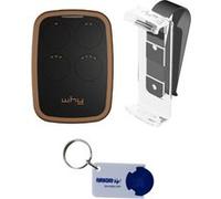 Kit télécommande universelle Sice Why Evo Noa tabac sauvage 4791016 et support + 1 porte omobip G