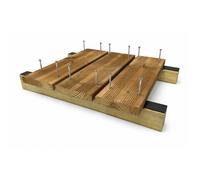 Kit terrasse bois - LE BOIS MALIN - Kit terrasse 10 m² - Pin du Nord classe 4 - Lames réversibles lisse/striée - Vis inox A2