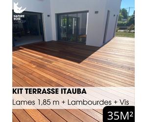 Kit terrasse complet - ITAUBA - Ep.21 mm x l.145 mm - L.1,85 m - À partir de 10 m²