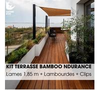 Kit terrasse complet - MOSO® BAMBOO NDURANCE - Ep.20 mm x l.155 mm - L.1,85 m - À partir de 10 m²