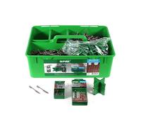 Kit terrasse SPAX GREEN BOX, Kit professionnel pour terrasse mit SPAX Tête cylindrique 5 x 60 mm, 850 pièces, Acier inoxydable A2-5000009030009