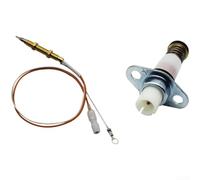 Kit Thermocouple pour gaz, Sonde pour cuivre + Électrovanne Sécurité(1) | Pour Cuisinière pour gaz, Arrêt Automatique Fuite, pour idéal Maison, Laiton , Sonde 34cm