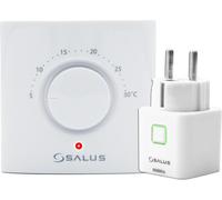 Kit thermostat d'ambiance sans fil Salus avec thermostat analogique ERT20TXB et récepteur radio pour prise SPE868