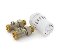 Kit thermostatique avec tête M30x1,5 et raccord en H type RLV-KB - React™ DANFOSS