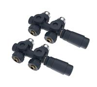 Kit thermostatique pour radiateur de salle de bains – Vanne thermostatique couleur Anthracite – Adapté aux tubes 15 mm et 16 mm (2 pcs)