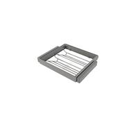 Emuca - Kit tiroir à chaussures et rack ajustable Quartz pour armoires, glissières extension totale et à fermeture douce, Module 60cm, Finition Titane