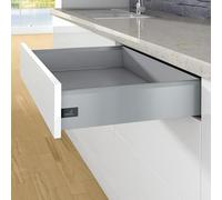 Kit tiroir coulissant - hauteur 126 mm - arcitech - Décor : Blanc - Longueur : 400 mm - HETTICH