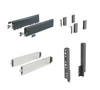Kit tiroir DesignSide ArciTech-profil H126mm-dos H218mm-anthracite-L500mm HETTICH