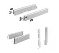 Kit tiroir plein TopSide ArciTech - côtés H94 mm - pour dos H186 mm - argent - L 550 mm HETTICH