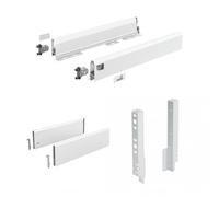Kit tiroir plein TopSide ArciTech - côtés H94 mm - pour dos H186 mm - blanc - L 550 mm HETTICH