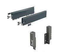 Kit tiroir simple-ArciTech-hauteur profil 126 mm-anthracite-L270 mm HETTICH