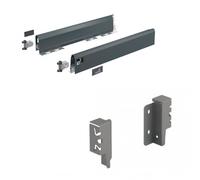 Kit tiroir simple ArciTech - hauteur profil 94 mm - anthracite - L500 mm HETTICH