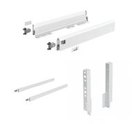 Kit tiroir tringles ArciTech - côtés H94 mm - pour dos H218 mm-dos H218 mm-blanc-L450 mm HETTICH