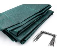 Kit : Toile de paillage 130g/m² verte + agrafes 130g/m² 2.10m x 5m Vert