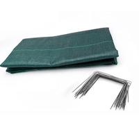 Kit : Toile de paillage 90gr/m² verte + agrafes 1,25m x 10m Vert 90g/m²