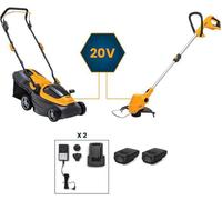 Kit tondeuse à gazon sans fil, 20 V, largeur de coupe de 34 cm, avec coupe-bordures sans fil, STIGA Collector 136e + GT100e