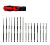 Kit Tournevis 17 Embouts pour phillips Slotted pour torx Kit | 17 embouts variés, pour phillips, Slotted, pour torx, Hex, anti-glisse, pour idéal bricolage maison