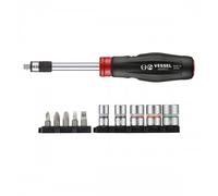 Kit tournevis 2 en 1 avec embouts et douilles 1/4" VESSEL