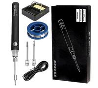 Kit Treedix de fer à souder 8 W température réglable 330-450 ℃ fer à souder électrique sans fil câble de charge USB support de soudure 3 embouts pour soudure