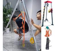 Kit trépied pour espaces confinés, système de Sauvetage rétractable Anti-Chute avec treuil et Harnais de 65', 82' et 98', équipement de Levage d'égouts en Aluminium régla