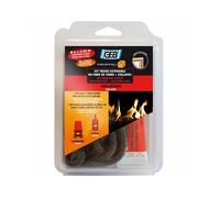 GEB Kit tresse en fibre de verre extensible Ø 6 mm 2,5 m + colle Collafeu 20 ml