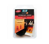 Kit tresse plate en fibre de verre GEB - 10 mm x 2.5 m - Collafeu résistant jusqu'à 550°C