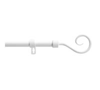 Douceur d'Intérieur, Tringe Extensible en Kit Complet (120 < 210 cm) Arabesque Blanc, Peint
