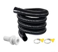 Kit Tuyau Aspiration pour Pompe 2m 1-1/8" Anti-Coude Kit Tuyau(Black) | Diamètre 1-1/8", conception anti-coude, flux d'eau pour efficace, idéal pompes de cale, drainage rapide