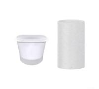 Kit Tuyau Clim Mobile 150cm Bouche Plate Anti-Fuite(Coupler+200cm Tube) | Bouche plate 15cm, filetage inverse, anti-fuite air chaud, 150cm, ABS+acier, blanc