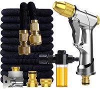 Kit tuyau d'arrosage extensible - Flexible et anti-pliage - 22,5 m