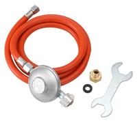 Kit tuyau de gaz et détendeur - Kit régulateur - Tuyau de 150 cm - 30 mbar - Adaptateur 1,27 cm (R) x 0,64 cm (LKS) - Pour barbecue à gaz GPL et réchaud à gaz