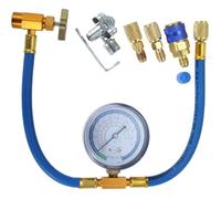 Kit Tuyau de Recharge Climatisation R134a avec Jauge, Valve BPV31 et Adaptateurs pour Systèmes CVC