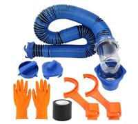 Kit Tuyau D'Évacuation RV 10FT Pour En TPE Pour Robuste , Ensemble Complet | Raccords Rapides, Clés Et Gants, Flexible Anti-UV Pour Camping-Car, Pour Caravane Et Pour Motorhome, Connexion