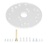 Kit universel de plaque pour défonceuse, plaque de base en acrylique pour défonceuse de 6,5 pouces avec goupille de centrage en laiton, plaque de base transparente d’une