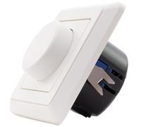 Kit variateur avec cadre, blanc, à bouton rotatif, pour lampes LED de 5 à 100W