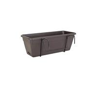 Artevasi Kit jardinière Venezia – réserve d'eau 10 L – 49 x 19,5 x 16,6 cm – gris anthracite