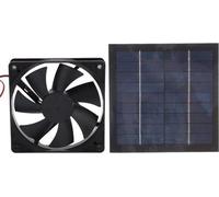 Kit ventilateur solaire 20 W avec panneau solaire et ventilateur d'extraction pour poulailler, niche, étable, grange, toit, vitre de voiture, garage