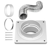 Kit ventilation clim mobile - Ensemble fenêtre réglable | Joint adaptateur étanche | Raccord mural 10cm avec gaine, refroidissement estival domicile, livré avec colliers bride