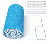 Kit Ventilation Plafond pour sol Grille Protection Moteur Kit(12 * 140ins) | Matériau polyester non-tissé, filtration électrostatique, pour capture pour poussière et poils d'animaux, découpable mesure