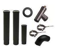 Kit Ventouse Universel D. 80/125 Complet (Sortie Façade) Poêle à Granulés Raccordement Derrière
