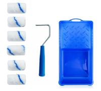 Kit Verfroller compact, comprenant un mini rouleau de peinture avec 6 rouleaux et un bac à peinture