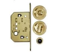 Kit verrouillage porte à galandage EUROWALE LA015 laiton poli 60 mm Laiton poli et noir