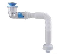 Kit vidange lavabo salle de bain tuyau flexible anti-odeur | Anti-noyau, fermeture automatique, empêche les gaz d'égout, s'adapte aux éviers standard, indispensable pour la salle de bain