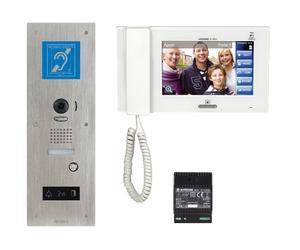 Kit vidéo access. b magnét. plat inox enc. jpdvflbm+jp4med+ps2420dm sans mémoire - AIPHONE JPS4AEDFLBMSMEM