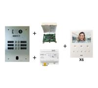 Kit video alu 2r 6 bp 2 voice programmé - URMET KV83/206