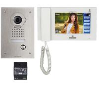 Kit vidéo JP platine inox encastrée, gd angle, moniteur écran 7 tactile avec alimentation - AIPHONE - JPS4AEDF"