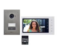 Aiphone Kit portier vidéo JVS1F – Écran 7'' – Platine encastrée – 130441
